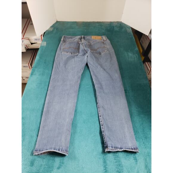 American Eagle Jeans Size 29x30 Mens Blue Pants Denim Stretch Mid Rise Skinny - Picture 11 of 14